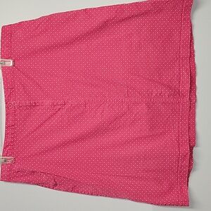 Women's White Stag Size 24W Hot Pink W/ White Polkadots Skirt With Pockets